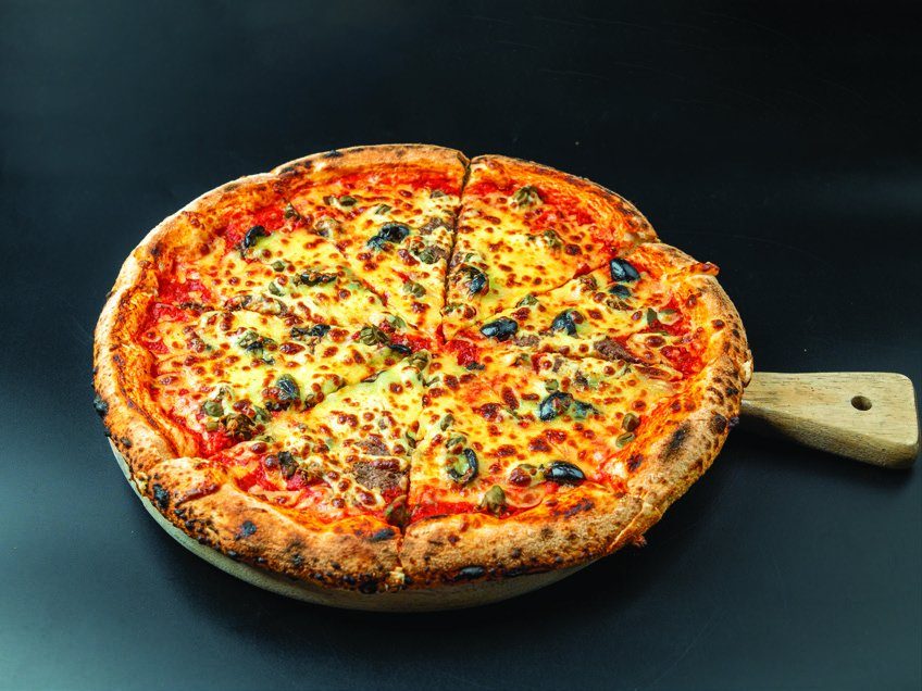 Pizza with olives
