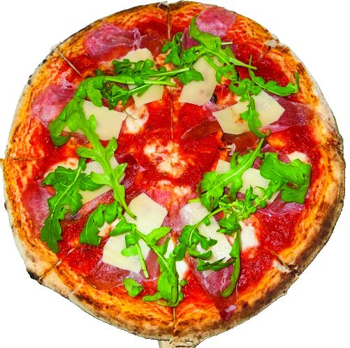 Parma ham pizza